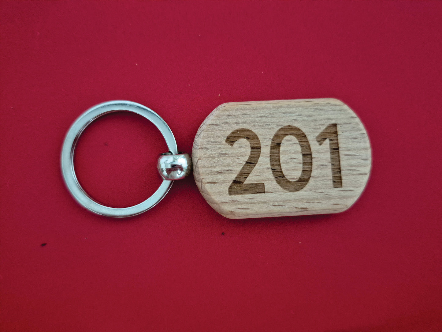 Móc Khóa Gỗ Sồi Tự Nhiên 5cm x 3cm |