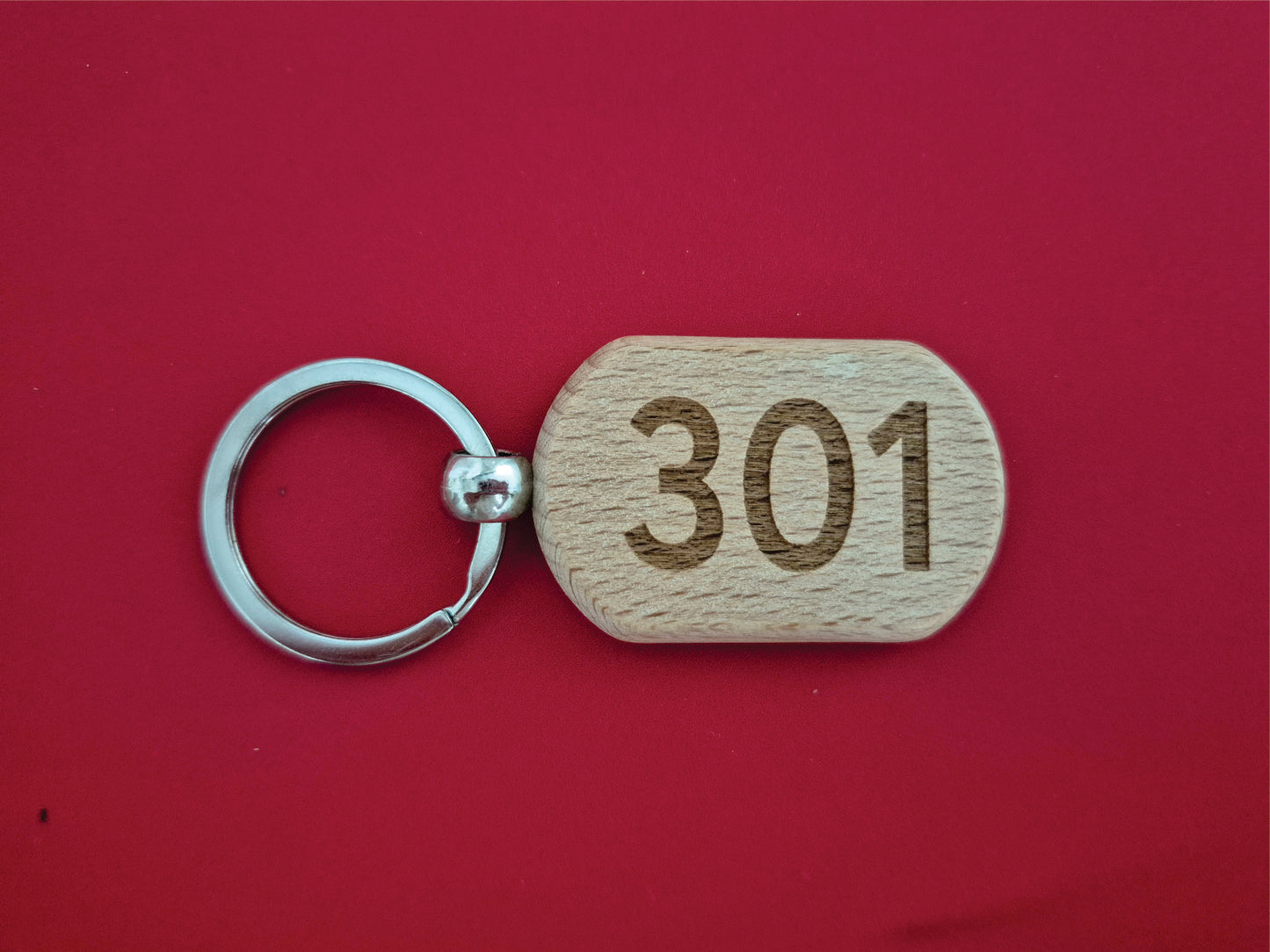 Móc Khóa Gỗ Sồi Tự Nhiên 5cm x 3cm |