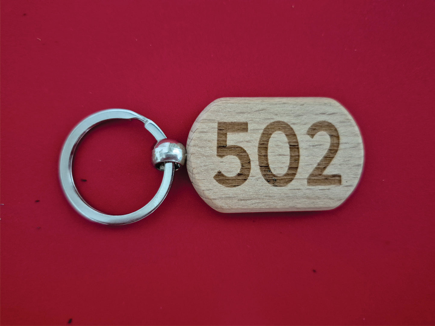 Móc Khóa Gỗ Sồi Tự Nhiên 5cm x 3cm |